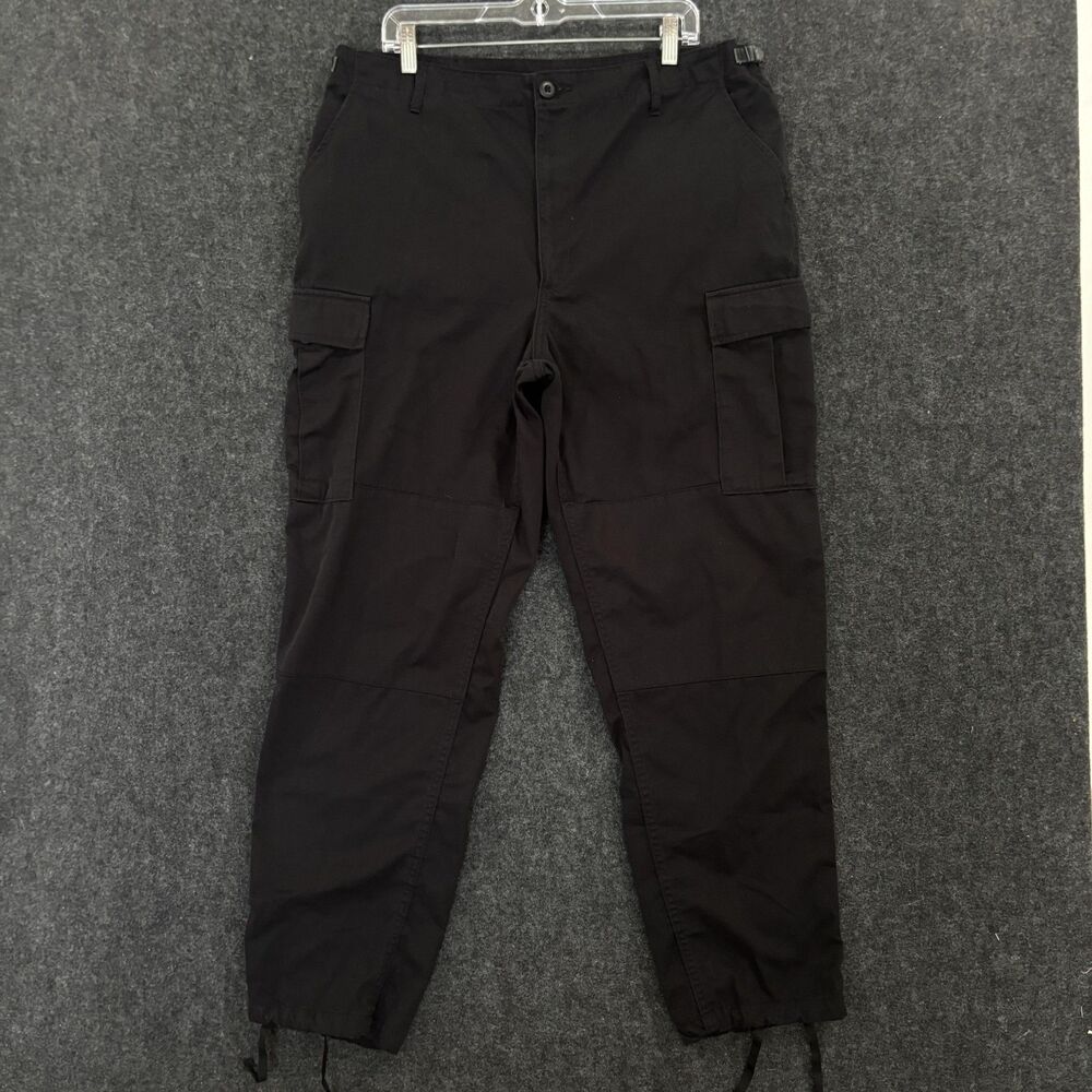 Propper Cargo Pants Men's Large Black Ripstop Tactical Uniform Drawstring